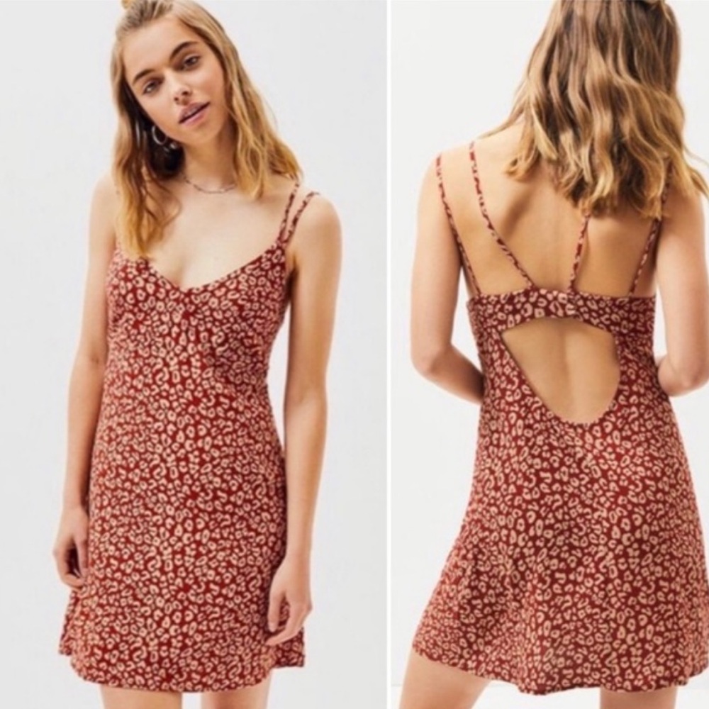 Kendall & Kylie Red Leopard Print Mini Dress
